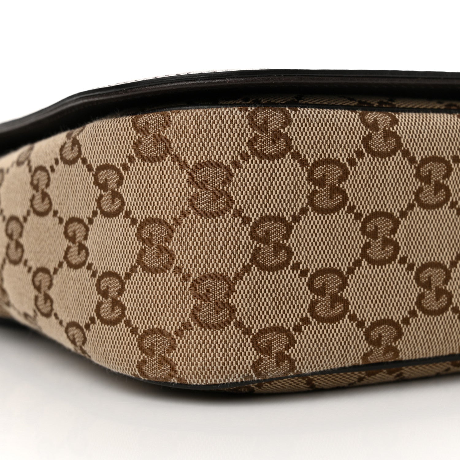 Gucci Monogram Flap Messenger Bag Beige Dark Brown 9 of 14