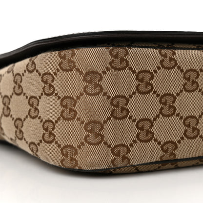 Gucci Monogram Flap Messenger Bag Beige Dark Brown 9 of 14