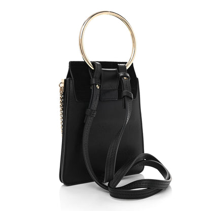 Chloe Suede Calfskin Mini Faye Bracelet Bag Black 3 of 9