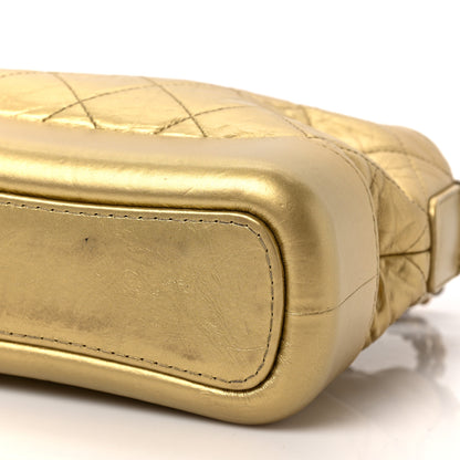 Chanel Metallic Aged Calfskin Quilted Small Gabrielle Hobo Gold 9 of 9