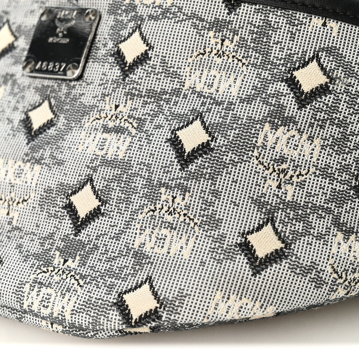 MCM Jacquard Medium Fursten Belt Bag Grey 9 of 9