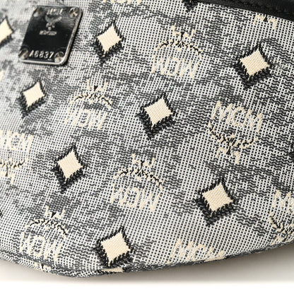 MCM Jacquard Medium Fursten Belt Bag Grey 9 of 9