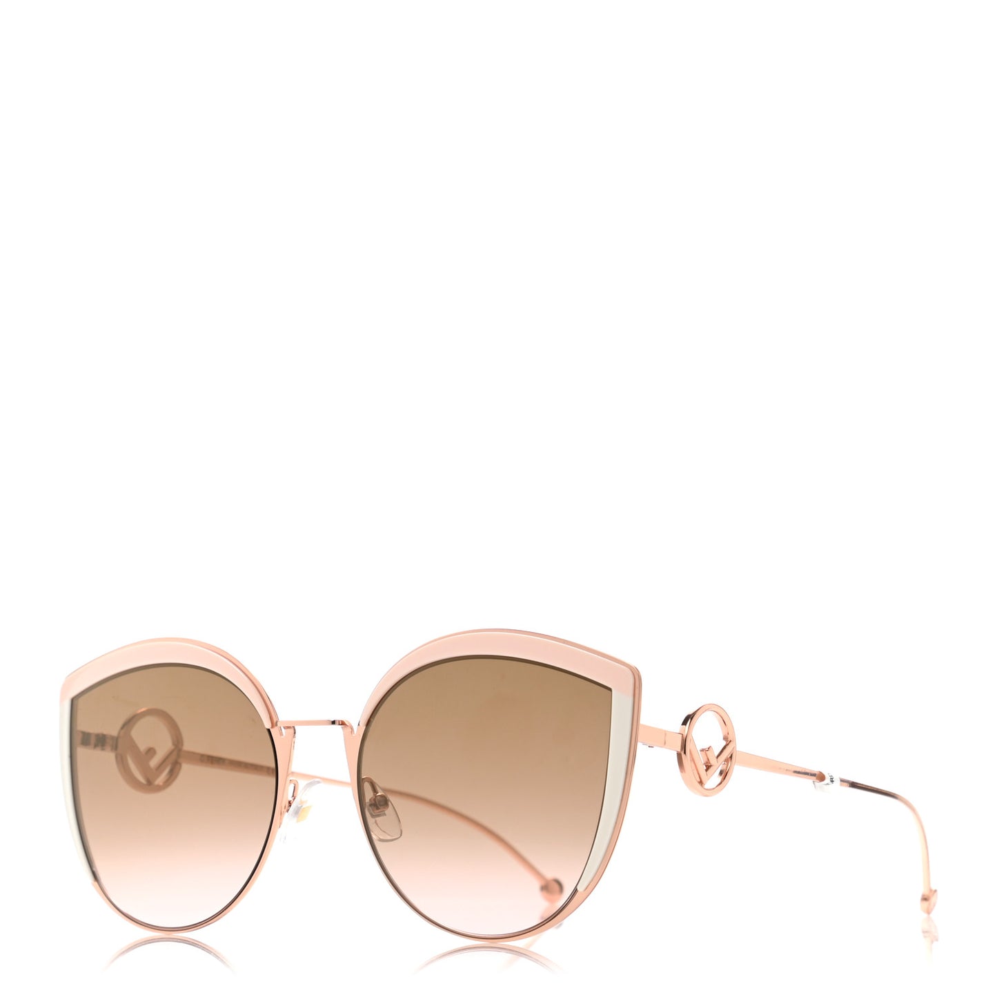 Metal Acetate F is Fendi Cat Eye Sunglasses FF 0290/S Pink Gold