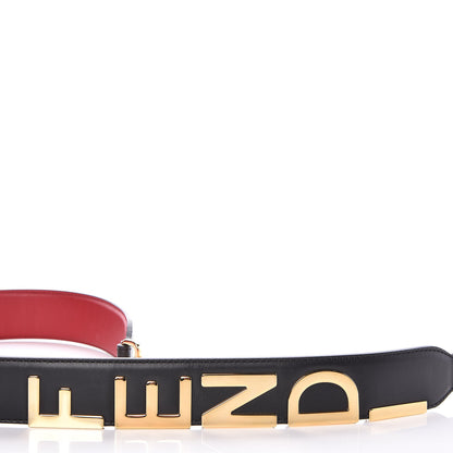 Fendi Vitello Century Metal Logo Bi-Color Strap You Black Fragola 5 of 6