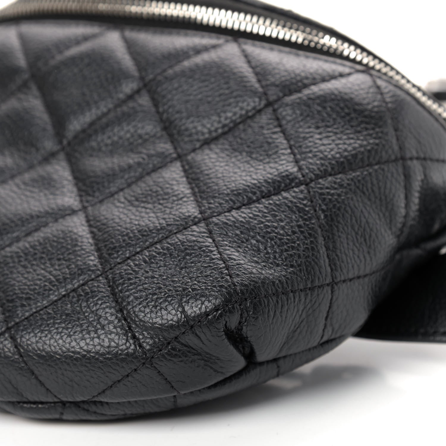 Chanel Grained Calfskin Quilted Waist Belt Bag Black 6 of 8