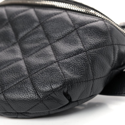 Chanel Grained Calfskin Quilted Waist Belt Bag Black 6 of 8