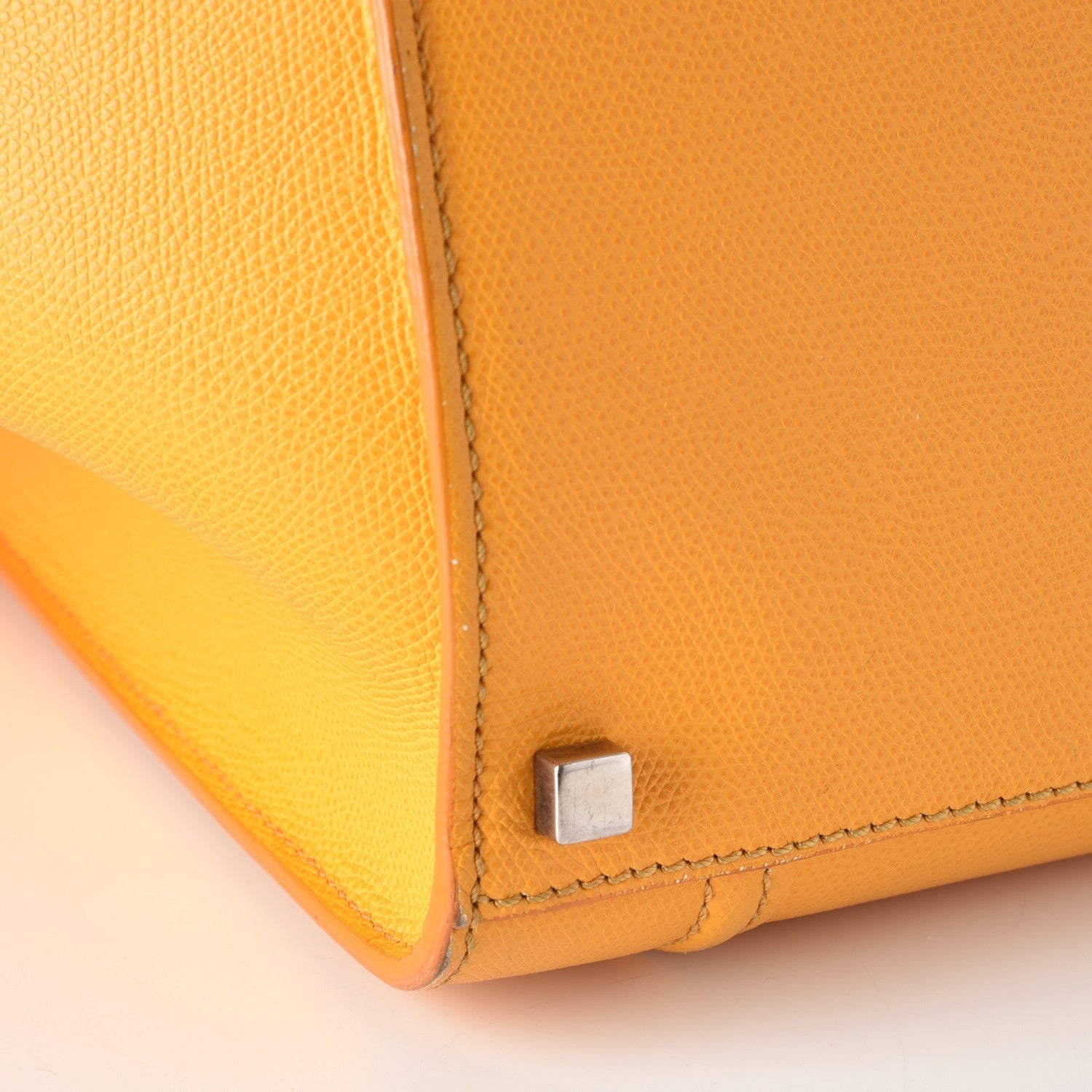 Celine Grained Calfskin Medium Phantom Luggage Saffron 19 of 29