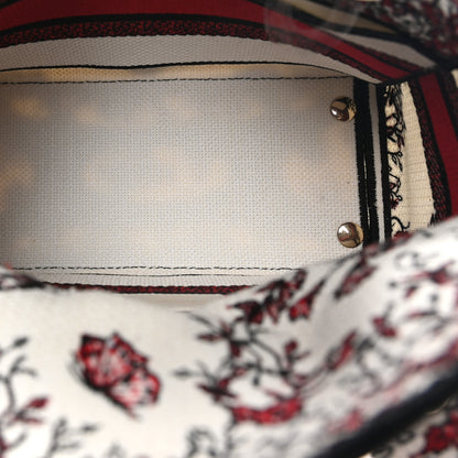 Christian Dior Canvas Le Coeur En Fleurs Embroidered Medium Lady D-Lite White Multicolor 5 of 9