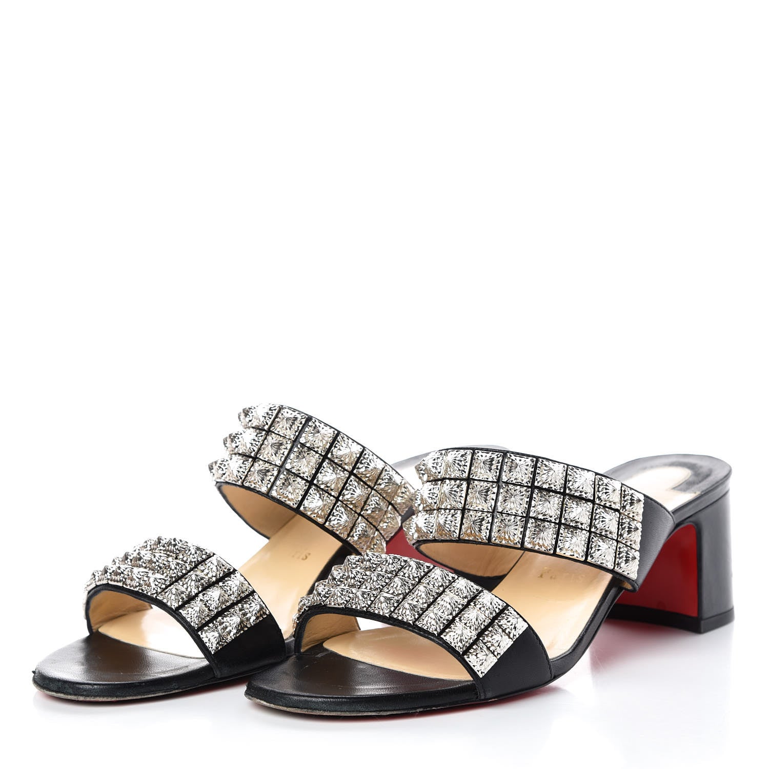 Christian Louboutin Nappa Myriadiam 55 Slide Sandals 40 Black 3 of 14