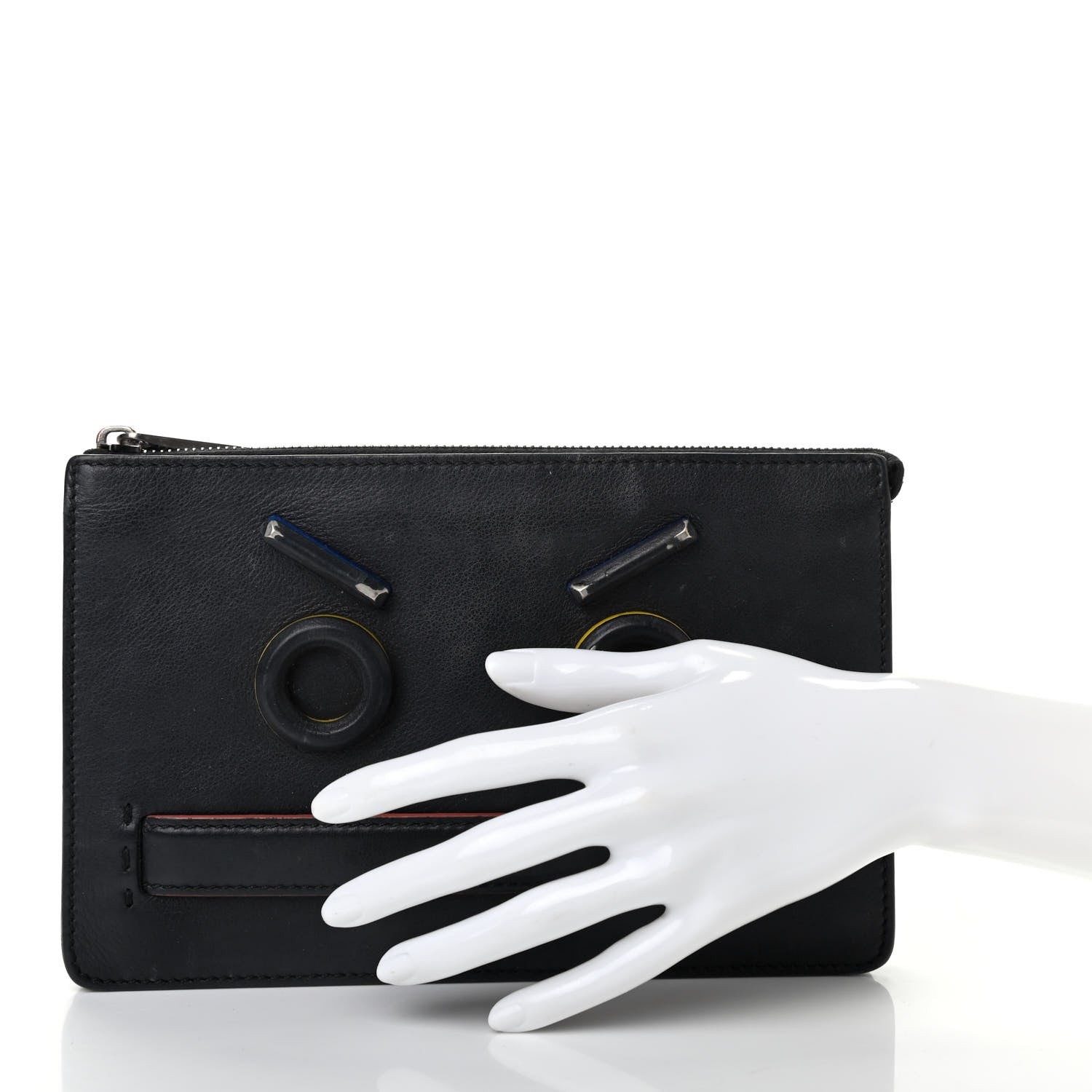 Fendi Faces Slim Clutch Black 2 of 7