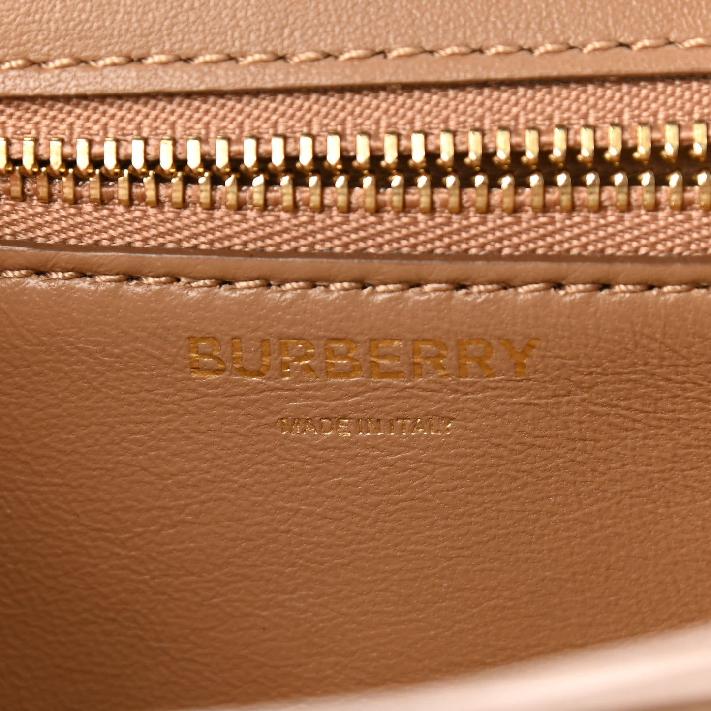 Calfskin Small TB Envelope Clutch Bag Malt Brown