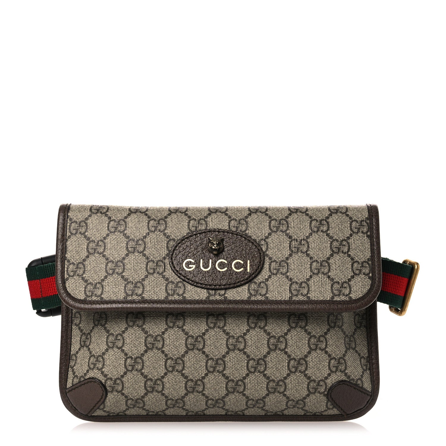 Gucci GG Supreme Monogram Neo Vintage Web Belt Bag Brown 1 of 12