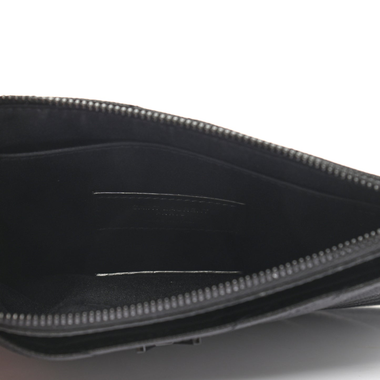 Grain De Poudre Chevron Monogram Bill Pouch Black