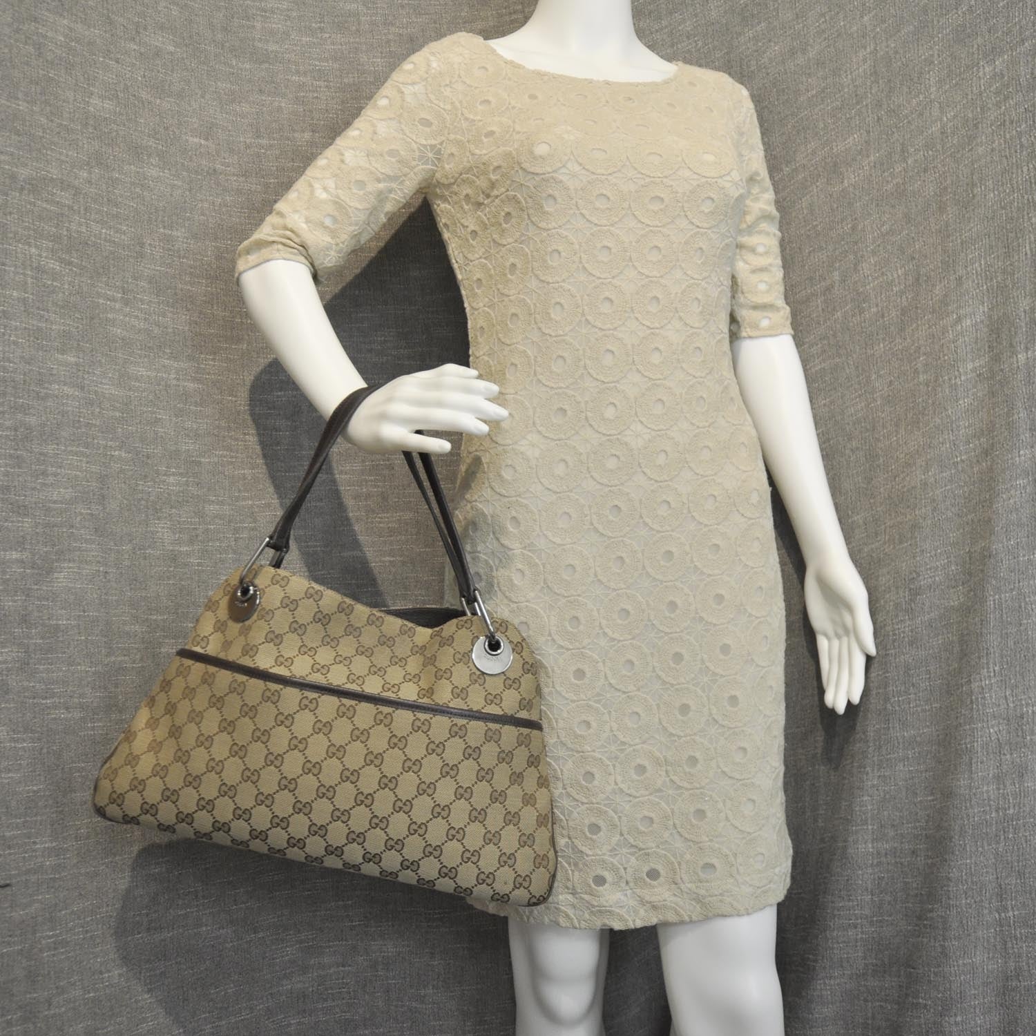 Gucci Monogram Medium Eclipse Shoulder Bag Ebony 2 of 9