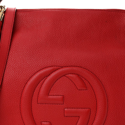 Gucci Pebbled Calfskin Large Soho Hobo Tabasco Red 8 of 17
