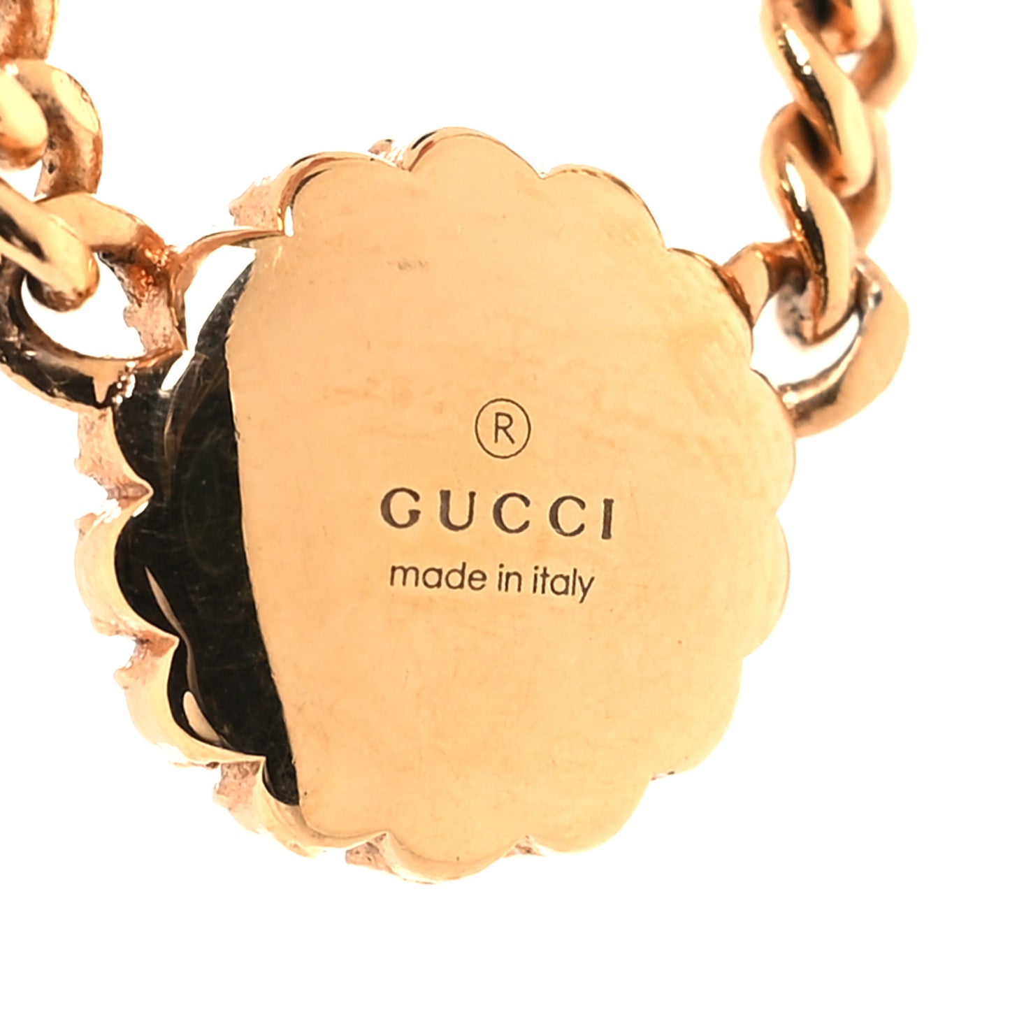 Crystal Pearl Double G Marmont Flower Necklace Rose Gold