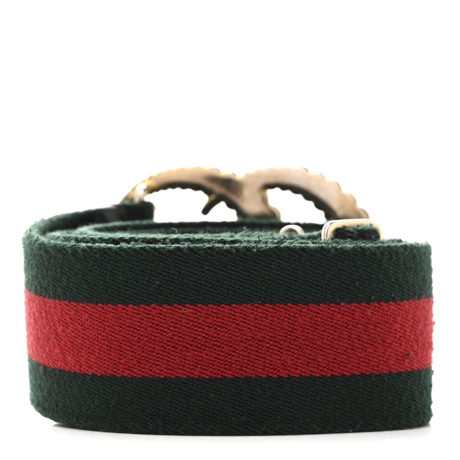Gucci Canvas Torchon Double G Web Belt 100 40 Verde 2 of 5