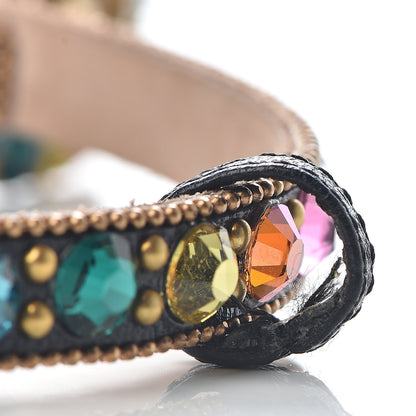 Gucci Calfskin Crystal Embellished Double G Choker Necklace Multicolor 6 of 6