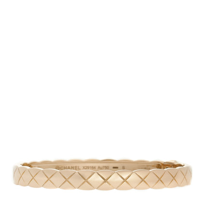 Chanel 18K Yellow Gold Coco Crush Bangle Bracelet S 1 of 5