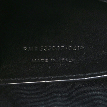 Saint Laurent Crinkled Calfskin Matelasse Monogram Baby Niki Chain Satchel Navy 7 of 10