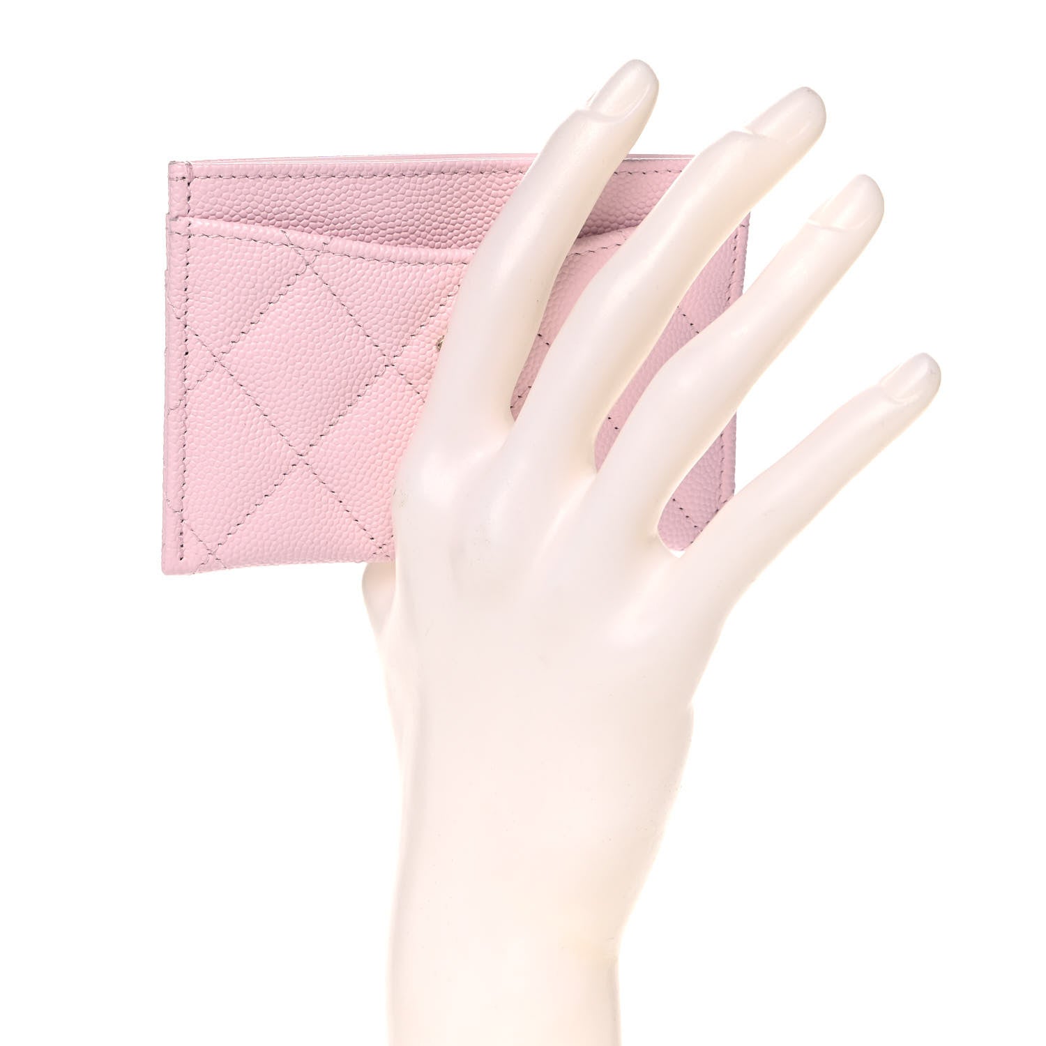 Chanel Caviar Quilted Card Holder Light Pink 2 of 9