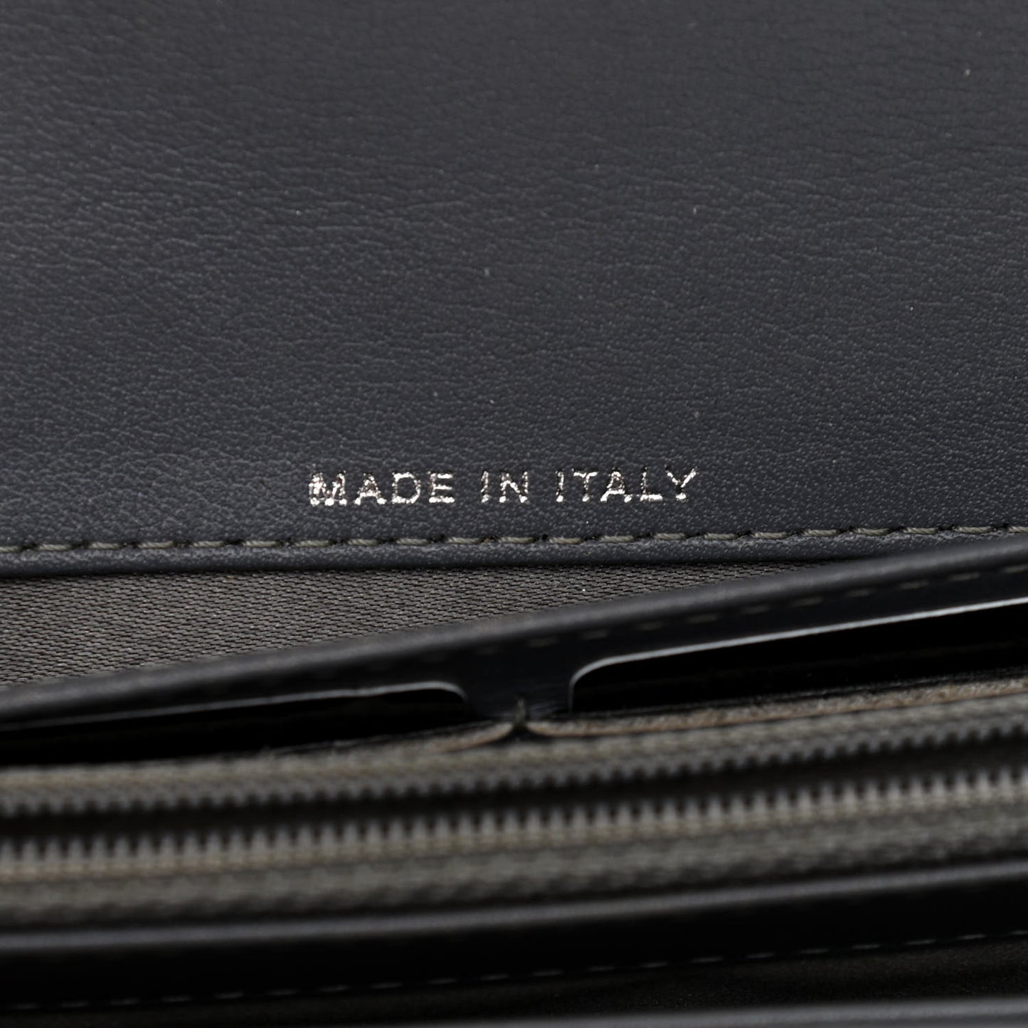 Patent Camellia Embossed Flap Wallet Dark Blue