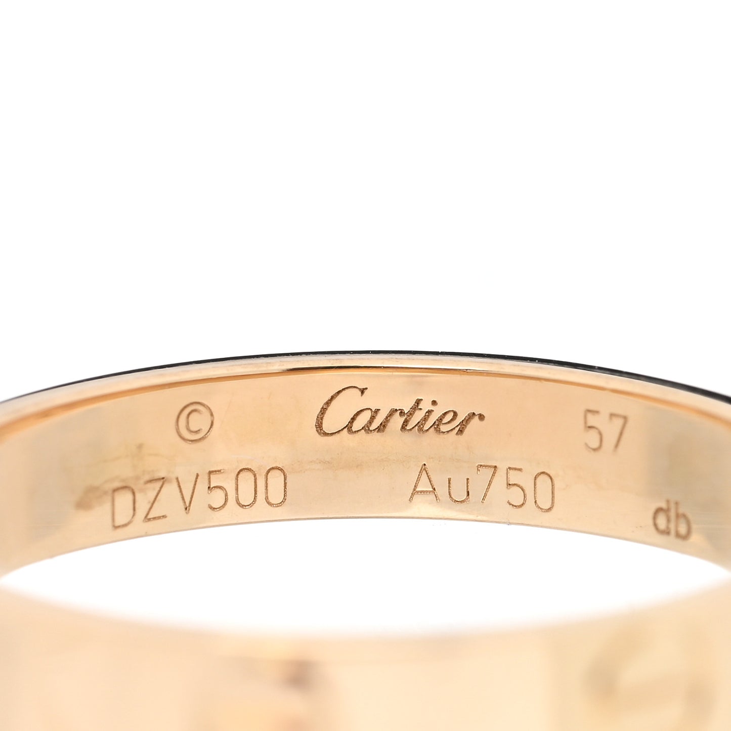 18K Yellow Gold 3.5mm LOVE Wedding Band Ring 57 8