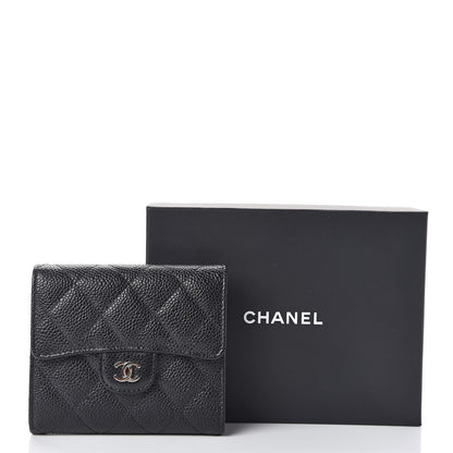 Chanel Caviar Quilted Compact Flap Wallet Black 9 of 9