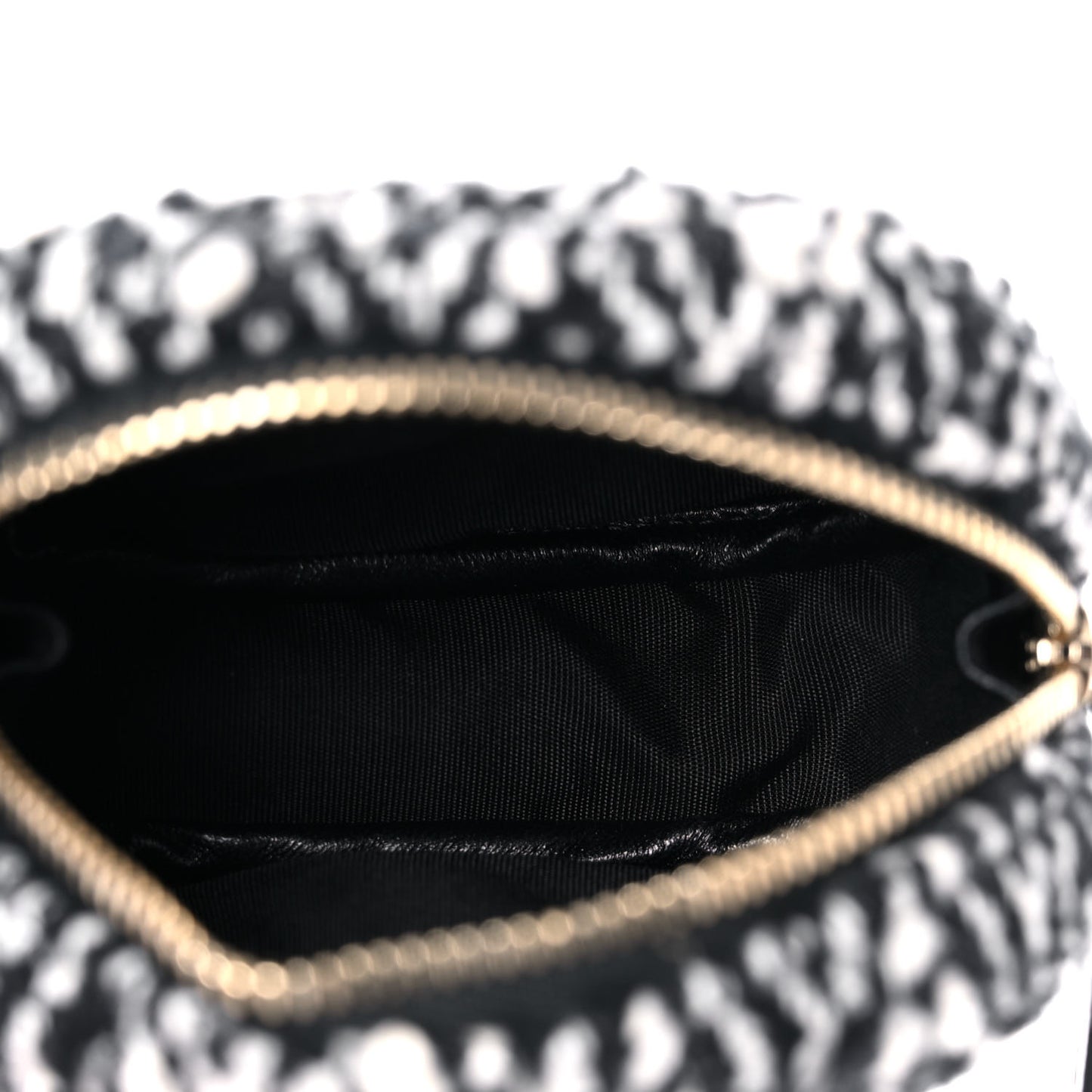 Tweed Lambskin Quilted Waist Bag With Coin Purse Black