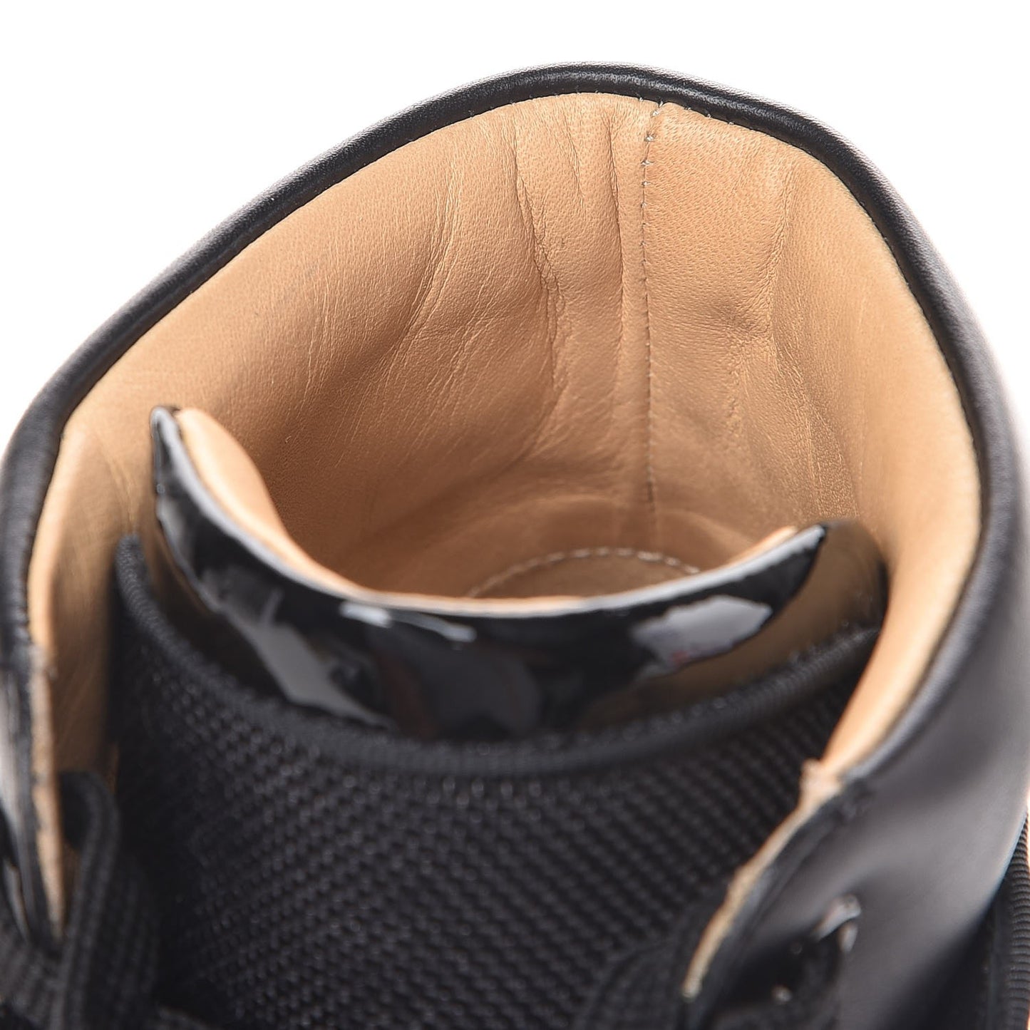 Mens Calfskin Patent Loubikick Flats Sneakers 43 Black