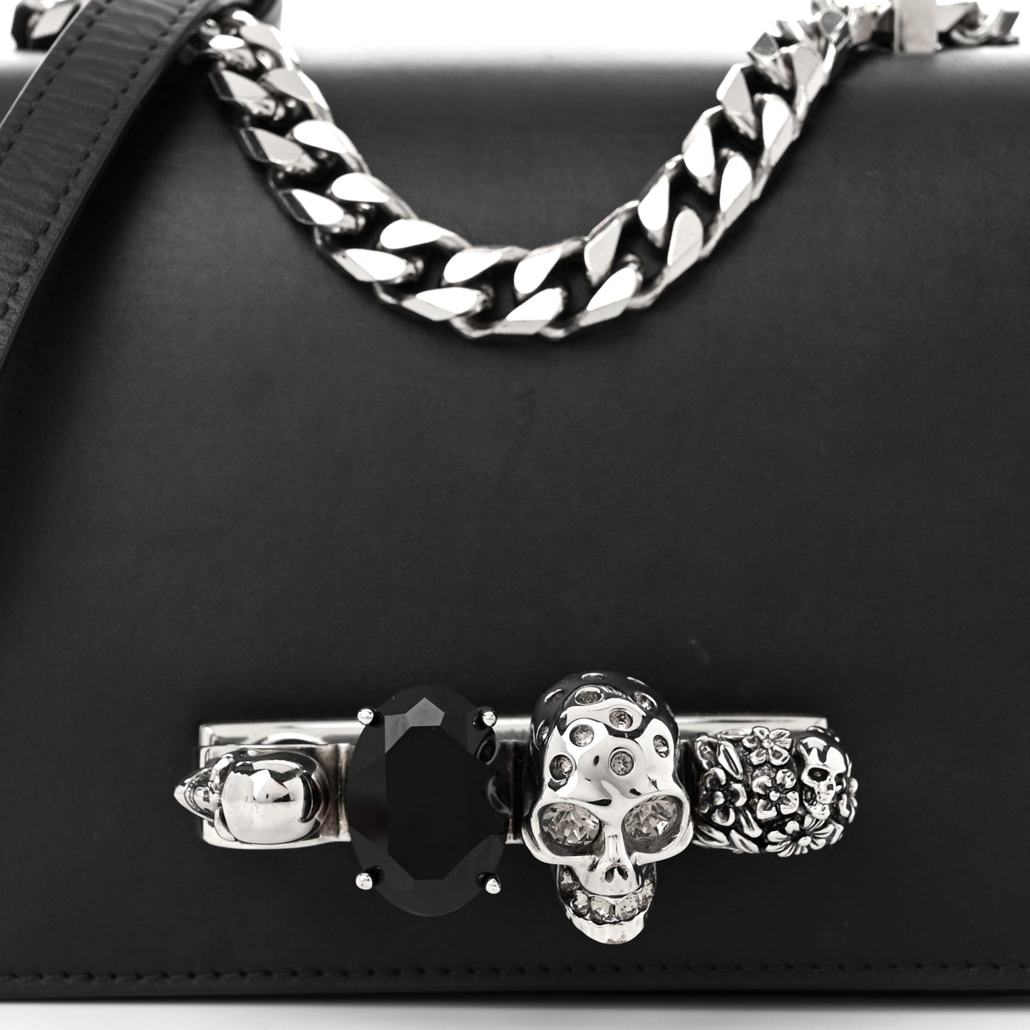 Calfskin Knuckle Crossbody Black