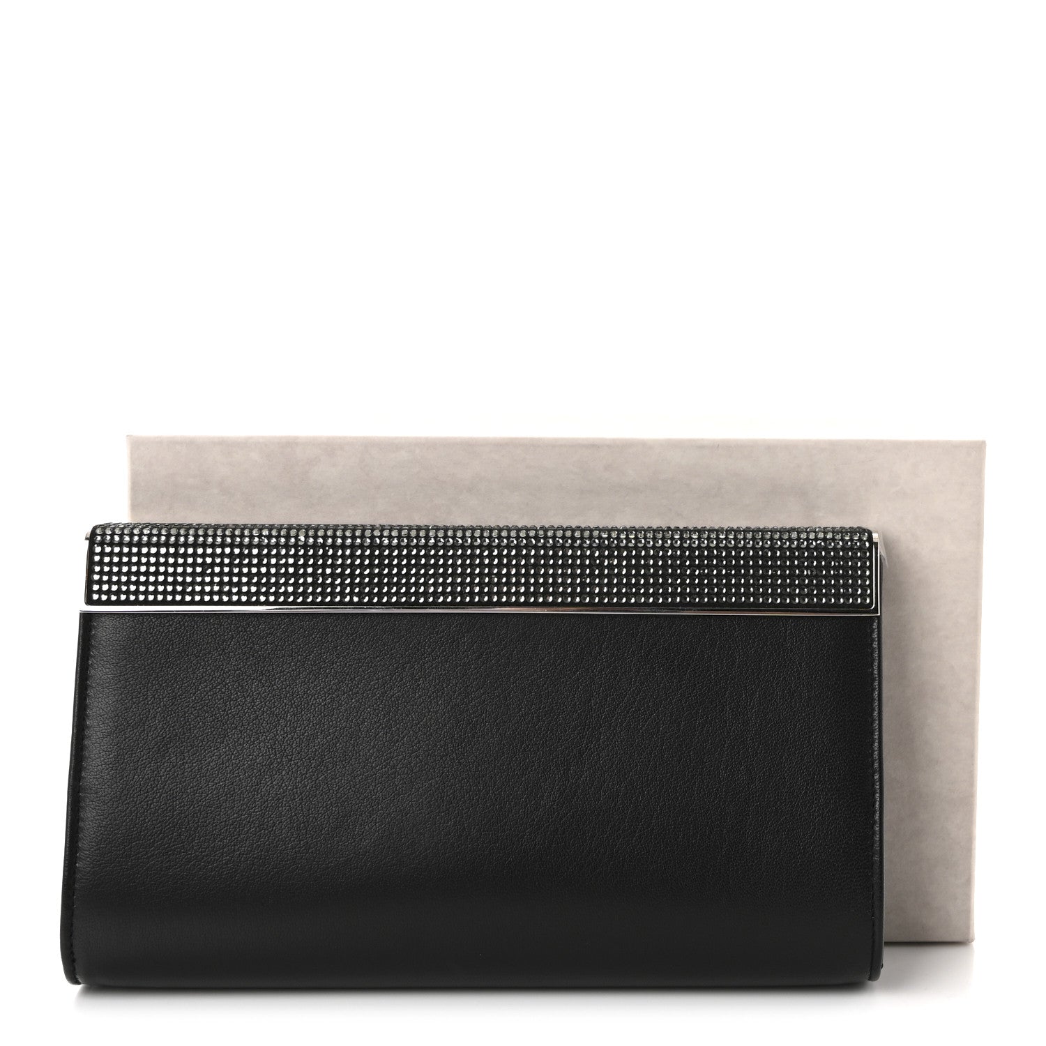 Jimmy Choo Nappa Hotfix Crystal Cayla Clutch Black 1808074