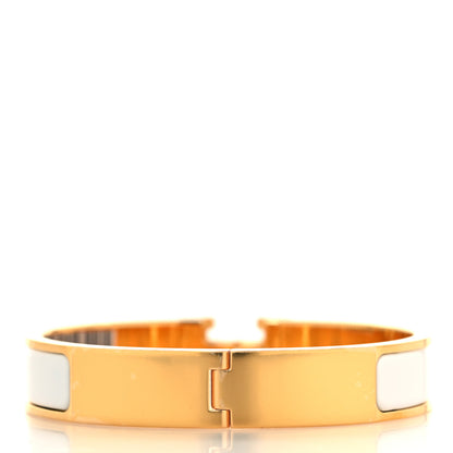 Hermes Enamel Narrow Clic Clac H Bracelet GM White 3 of 5