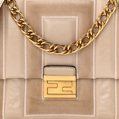Fendi Agnello Old Shine Chamois F is Fendi Embossed Kan U Shoulder Bag Amido Nude 8 of 11