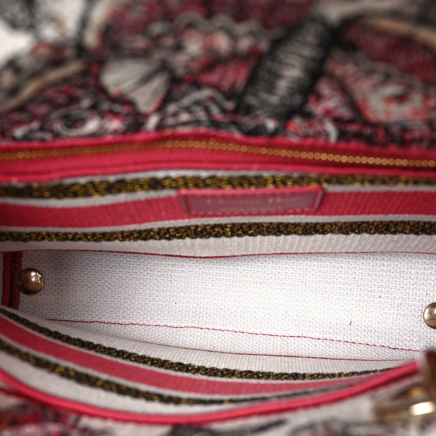 Christian Dior Canvas Embroidered Butterfly Print Medium Lady D-Lite Multicolor 5 of 8