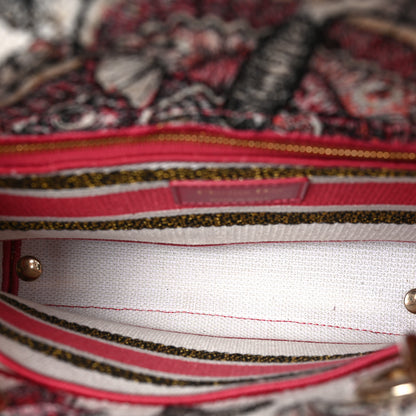 Christian Dior Canvas Embroidered Butterfly Print Medium Lady D-Lite Multicolor 5 of 8