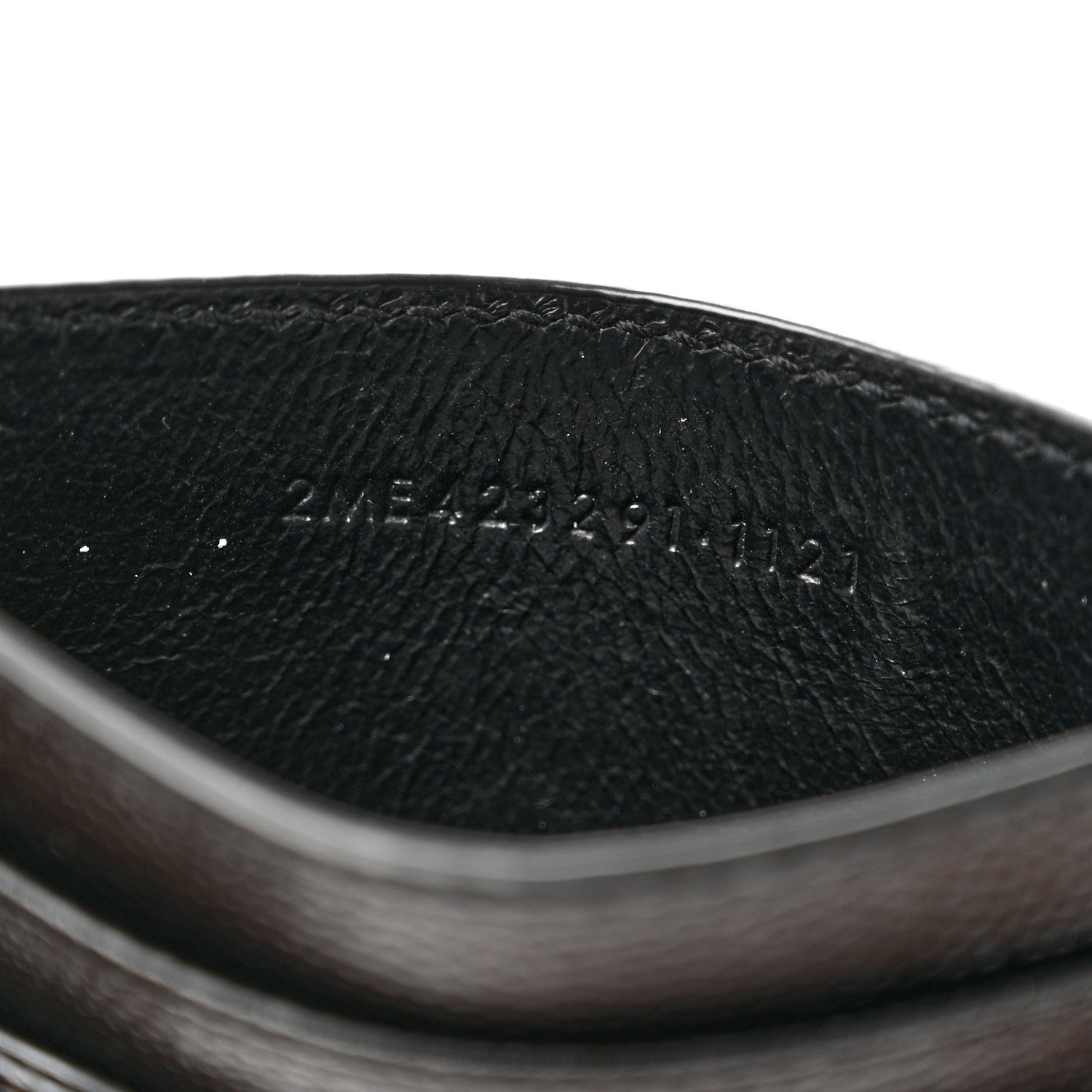 Saint Laurent Grain De Poudre Matelasse Chevron Monogram Credit Card Case Black 7 of 7