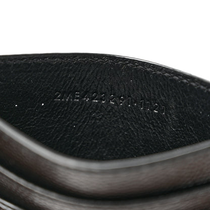 Saint Laurent Grain De Poudre Matelasse Chevron Monogram Credit Card Case Black 7 of 7