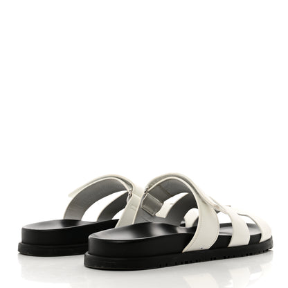 Hermes Calfskin Womens Chypre Sandals 41 White 4 of 9