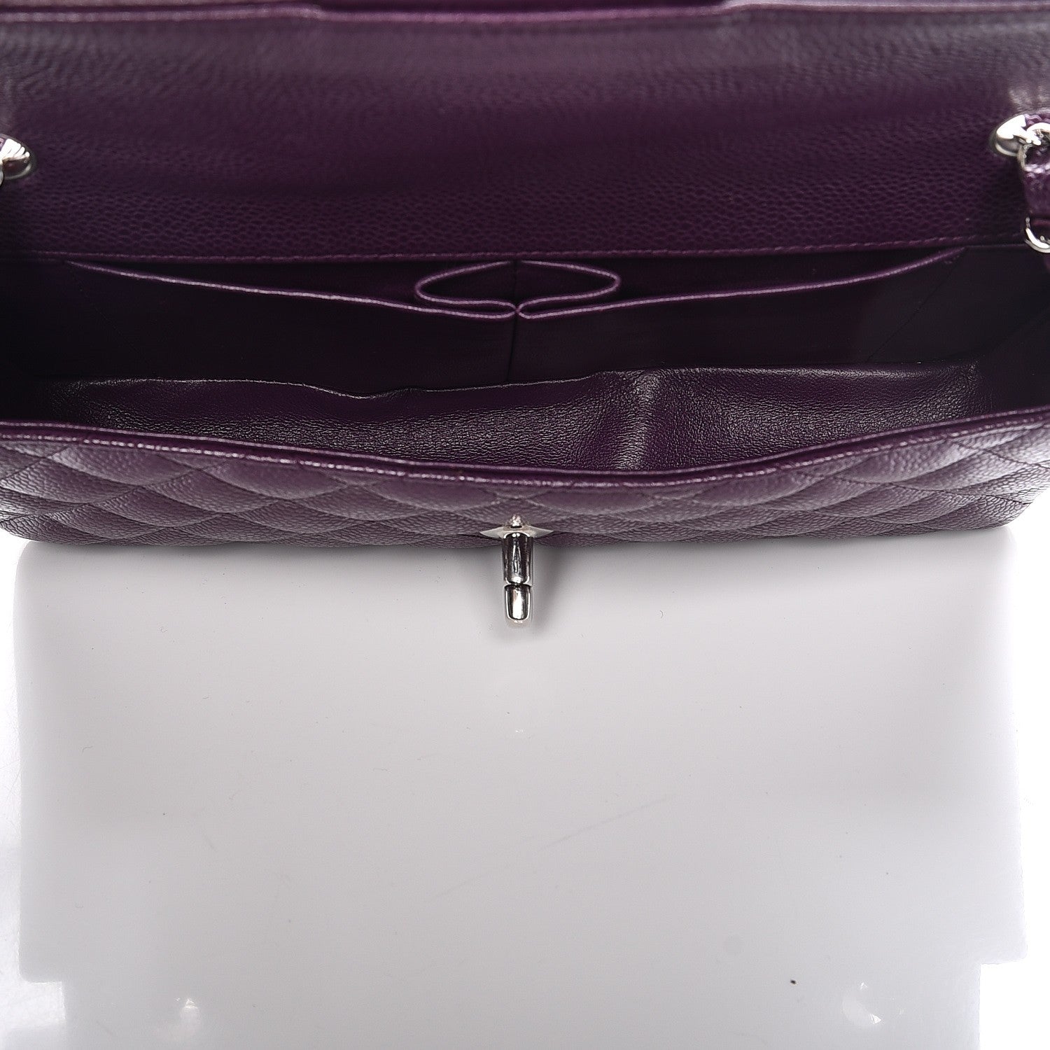 Chanel Caviar Quilted East West Flap Dark Purple 5 of 7