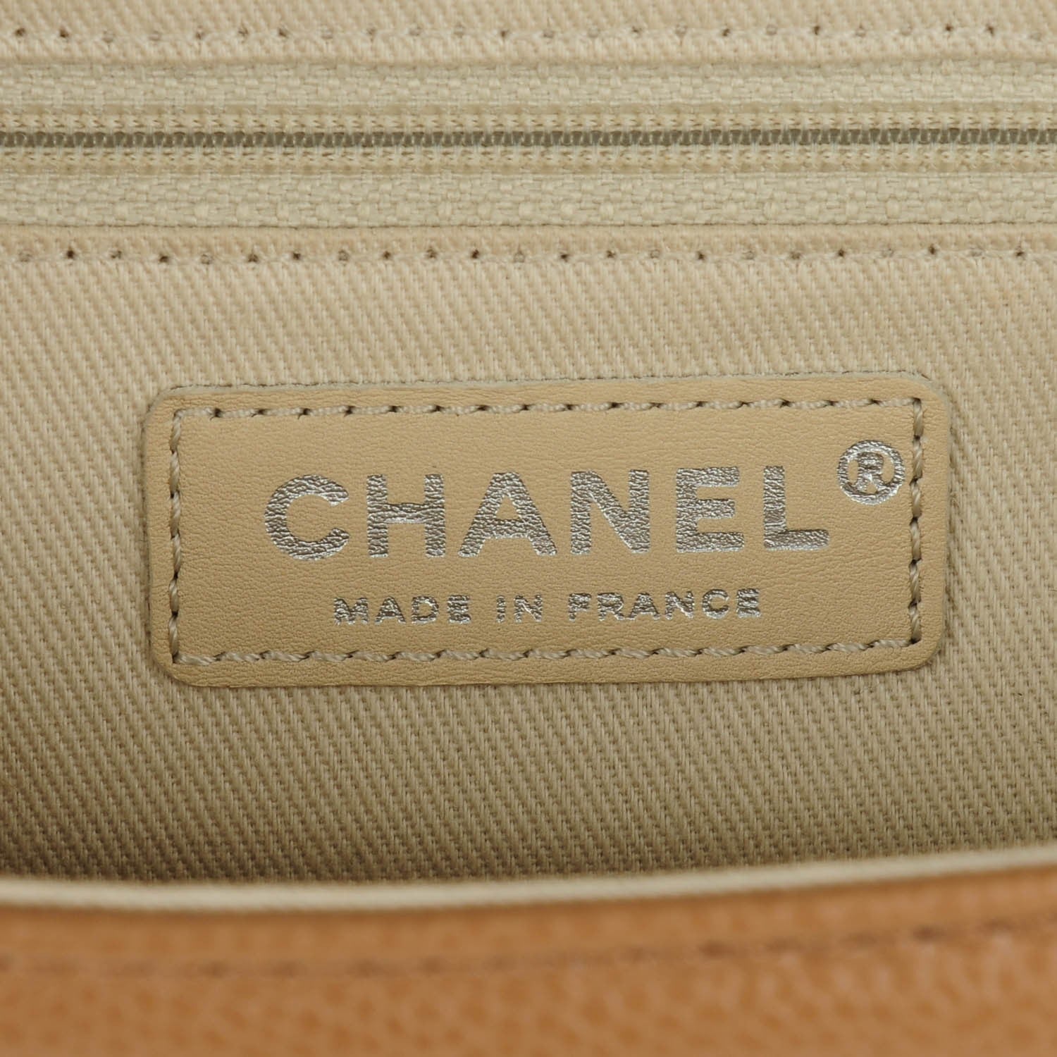 Chanel Caviar Large Half Moon Flap Dark Beige 6 of 7