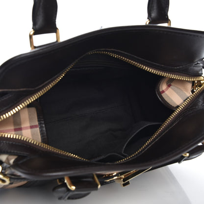 Burberry Haymarket Check Minford Portrait Tote Chocolate 6 of 11