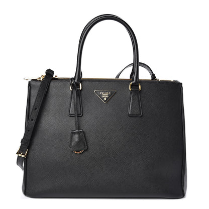 Prada Saffiano Medium Galleria Double Zip Tote Black 1 of 9