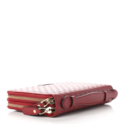 Gucci Microguccissima Zip Around Top Handle Travel Wallet Red 4 of 9