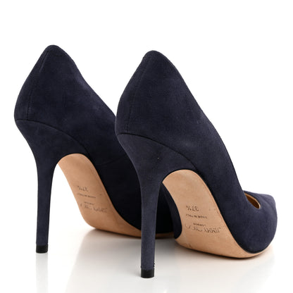 Jimmy Choo Suede Pumps 37.5 Navy 4 of 8