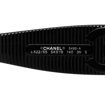Chanel Acetate Butterfly Large CC Sunglasses 5492-A Black 5 of 8