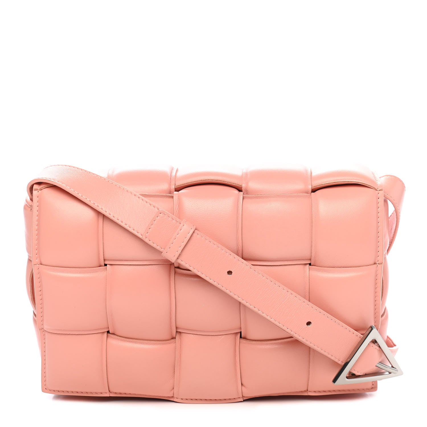 Bottega Veneta Nappa Maxi Intreccio Padded Cassette Crossbody Bag Peachy 1 of 10