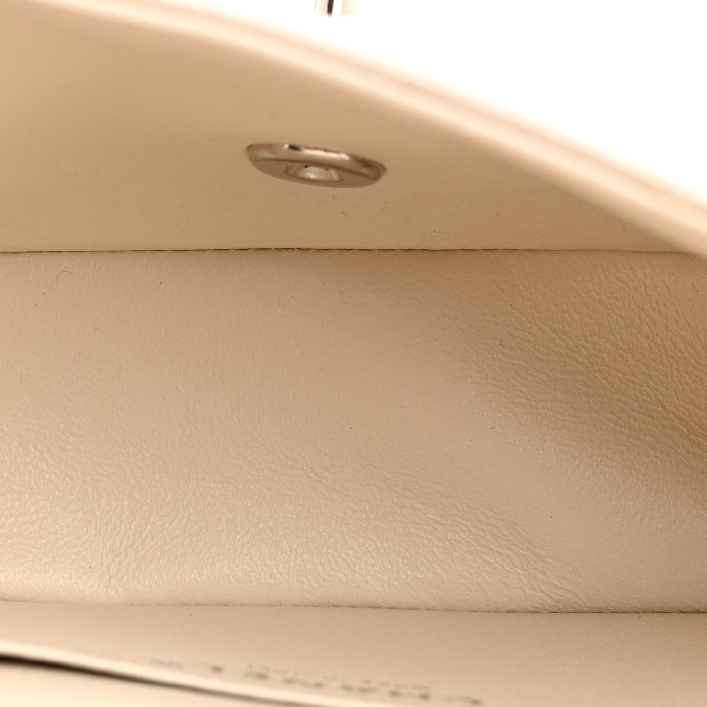 Caviar Quilted Mini Rectangular Flap Light Beige