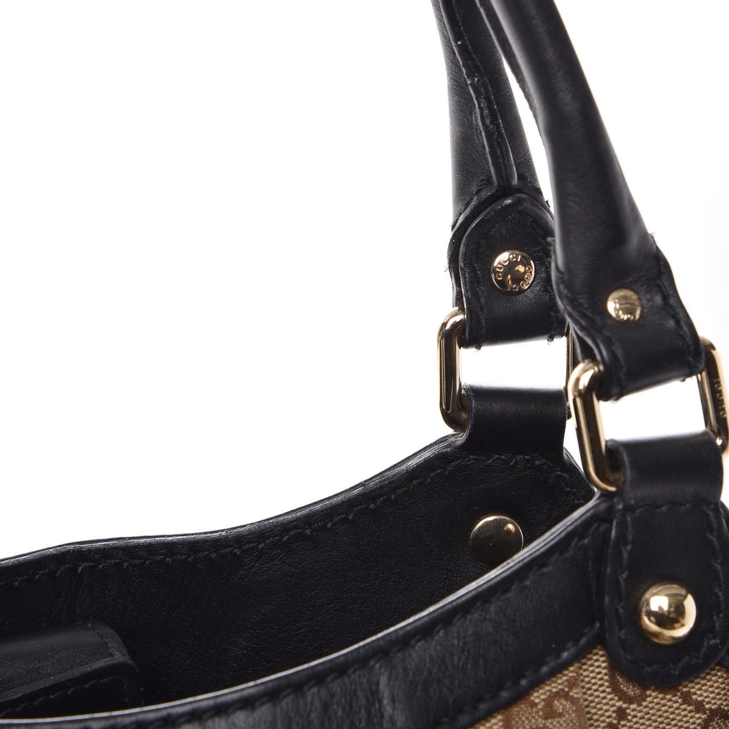 Gucci Monogram Large Sukey Tote Beige Ebony Black 10 of 12
