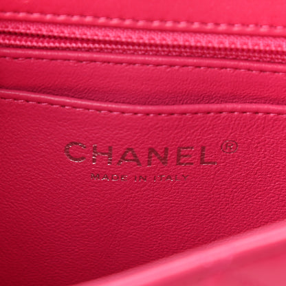 Chanel Lambskin Quilted Mini Rectangular Flap Pink 6 of 12